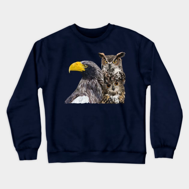 Pigargo and Owls Crewneck Sweatshirt by obscurite